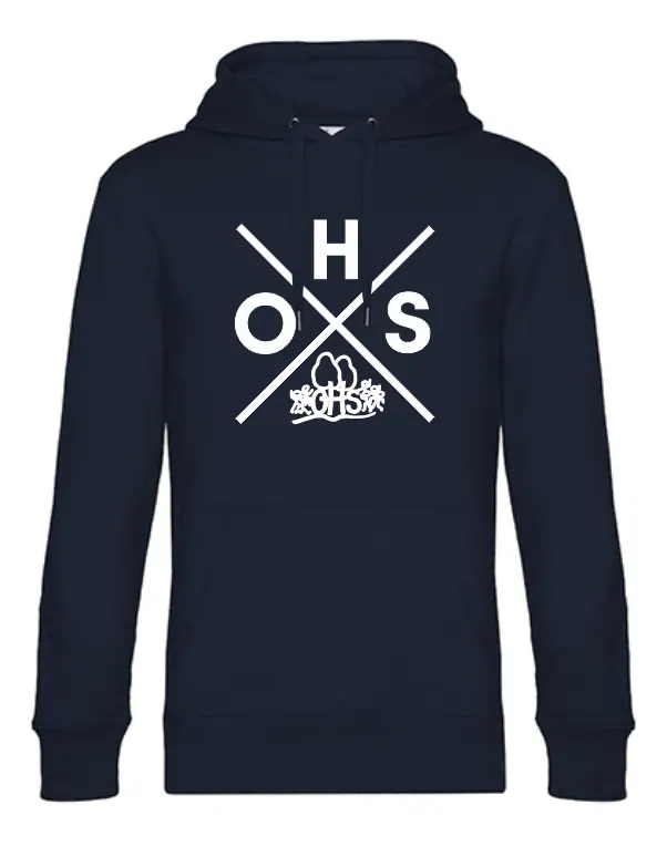 Hoodie Otto-Hahn-Schule Kreuz (Druck weiß)